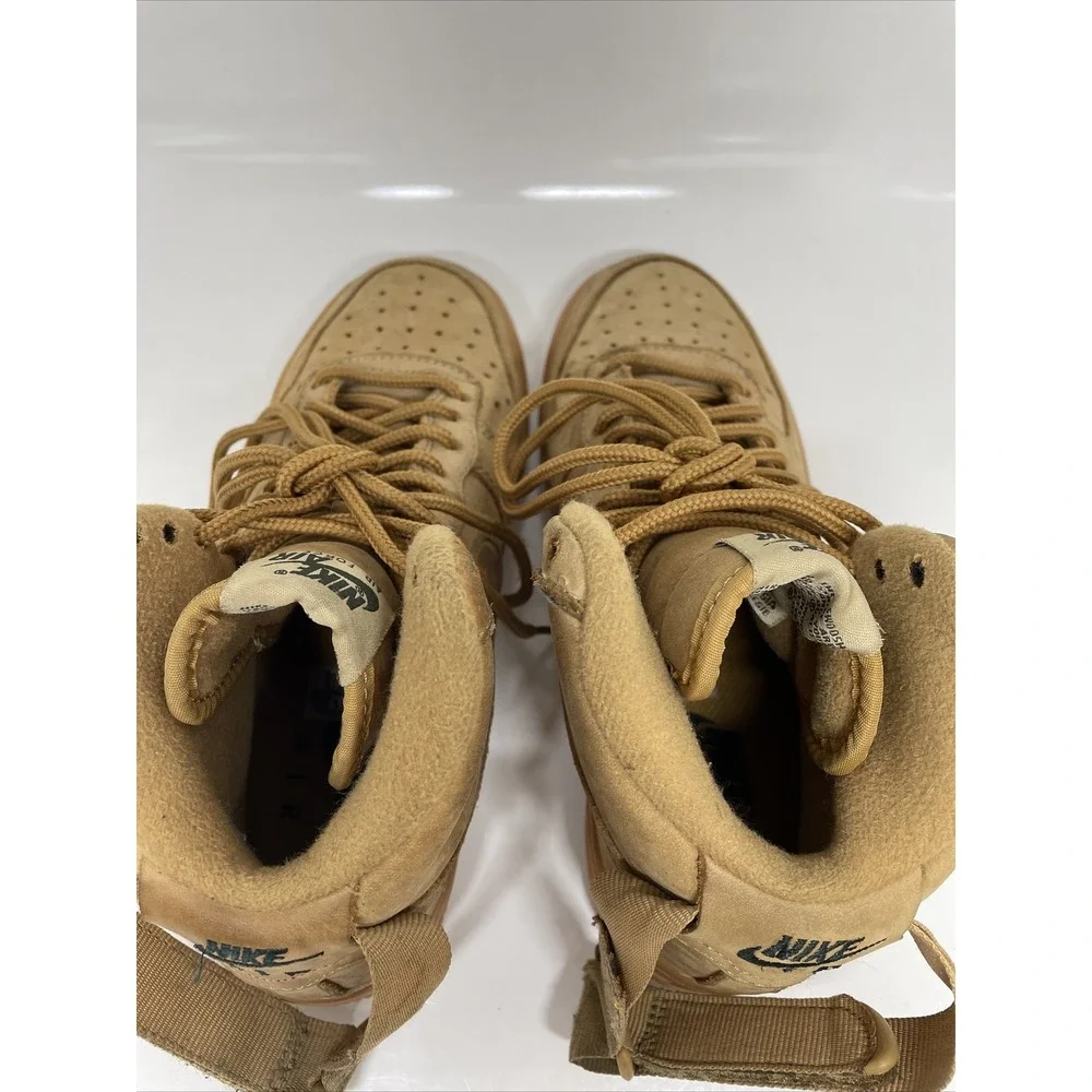 Nike Air Force 1 Fax Wheat Brown Size 4y High Trainer‎ Sneakers 922066-203